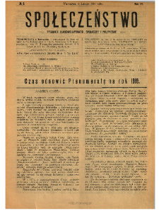 Społeczeństwo : tygodnik naukowo-literacki, społeczny i polityczny 1910 N.5