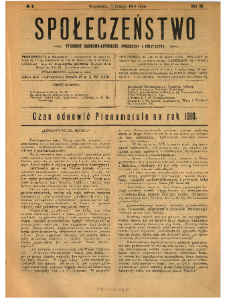 Społeczeństwo : tygodnik naukowo-literacki, społeczny i polityczny 1910 N.6