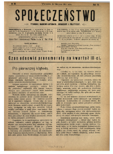 Społeczeństwo : tygodnik naukowo-literacki, społeczny i polityczny 1910 N.32