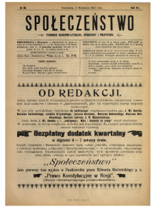 Społeczeństwo : tygodnik naukowo-literacki, społeczny i polityczny 1910 N.35