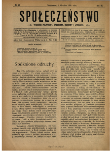 Społeczeństwo : tygodnik naukowo-literacki, społeczny i polityczny 1910 N.48