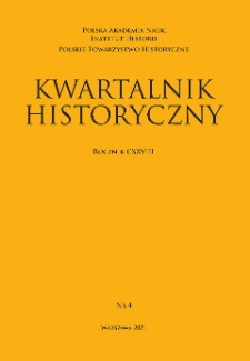 Kwartalnik Historyczny, R. 128 nr 4 (2021), Title pages, Contents, List of Abbreviations, Transliteration rules