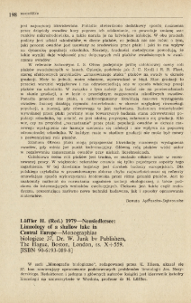 Loffler H. (Red.) 1979 - Neusiedlersee: Limnology of a shallow lake in Central Europe - Monographiae biologicae 37, Dr. W. Junk bv Publishers, The Hague, Boston, London, ss. X+559. [ISBN 90-6193-089-8]