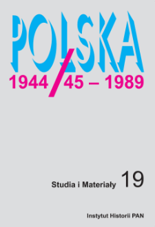 Polska 1944/45-1989 : studia i materiały 19 (2021), Strony tytułowe, Spis treści