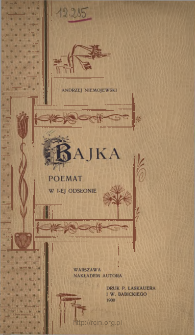 Bajka : poemat w 1-ej odsłonie