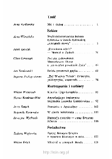 Teksty Drugie Nr 5 (1992), Spis treści