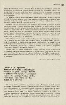 Osmond C. B., Bjorkman O., Anderson D. J. 1980 - Physiological processes in plant ecology. Toward a synthesis with Atriplex - Ecological studies 36, Springer-Verlag, Berlin, Heidelberg, New York, ss. 468. [ISBN 3-540-10060-1]