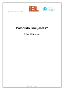 Polonisto, kim jesteś?