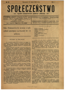 Społeczeństwo : tygodnik naukowo-literacki, społeczny i polityczny 1908 N.30