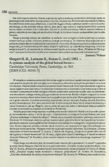 Shugart H. H., Leemans R., Bonan G. (red.) 1992 - A systems analysis of the global boreal forest - Cambridge University Press, Cambridge, ss. 565. [ISBN 0-521-40546-7]