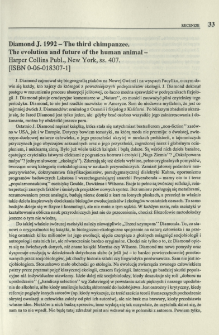 Diamond J. 1992 - The third chimpanzee. The evolution and future of the human animal - Harper Collins Publ., New York, ss. 407. [ISBN 0-06-018307-1]