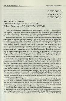Mierzwiński A. 1991 - 1000 słów o ekologii i ochronie środowiska - Bellona, Warszawa, ss. 293. [ISBN 83-11-07839-4]