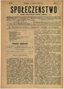 Społeczeństwo : tygodnik naukowo-literacki, społeczny i polityczny 1908 N.39