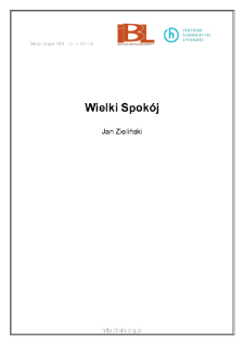 Wielki Spok&oacute;j