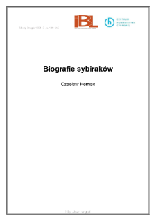 Biografie sybirak&oacute;w
