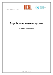 Szymborska eks-centryczna