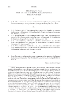 Bibliografia prac prof. dr. hab. Stanisława Tabaczyńskiego za lata 2016&ndash;2021
