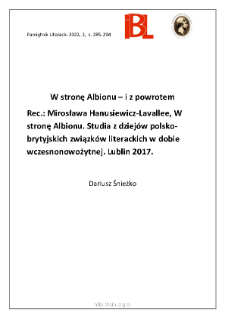 W stronę Albionu &ndash; i z powrotem