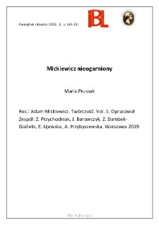 Mickiewicz nieogarniony