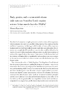 Body, gender, and a communist’s shame (side notes on Stanisław Lem’s utopian science fiction novels from the 1950s)
