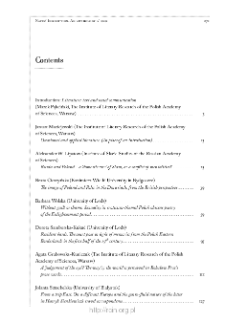 „Napis” special issue (2022), Contents