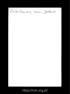 Dzierżan&oacute;w. Files of Kamienczyk district in the Middle Ages. Files of Historico-Geographical Dictionary of Masovia in the Middle Ages