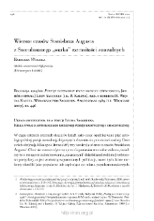 Wiersze czas&oacute;w Stanisława Augusta z Sacculusowego &bdquo;worka&rdquo; rozmaitości swawolnych