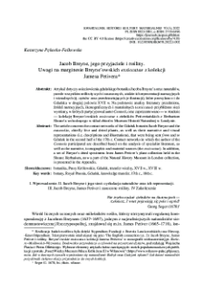 Jacob Breyne, jego przyjaciele i rośliny. Uwagi na marginesie Breyne’owskich exsiccatae z kolekcji Jamesa Petivera