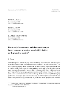Impersonal constructions with arbitrary and generic subjects in Kashubian and Silesian grammars against the background of Polish grammar