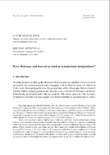 Were Bohemus and haereticus used as synonymous designations?