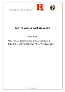 Zalety i słabości myślenia contra