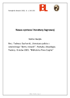 Nowa synteza literatury łagrowej.