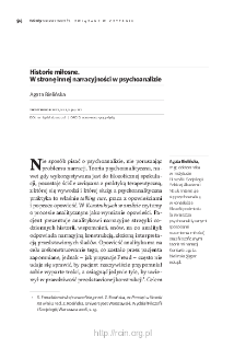 Historie miłosne. W stronę innej narracyjności w psychoanalizie