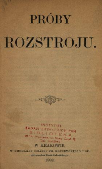 Pr&oacute;by rozstroju