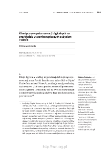Kinetyczny wymiar narracji digitalnych na przykładzie utwor&oacute;w napisanych z użyciem Twine&rsquo;a