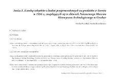 Aneks 3. Katalog zabytk&oacute;w z badań przeprowadzonych na grodzisku w Surażu w 1936 r., znajdujących się w zbiorach Państwowego Muzeum Historyczno-Archeologicznego w Grodnie