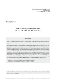 The Tardenoisian concept in Polish Mesolithic studies