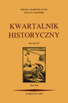 Kwartalnik Historyczny R. 102 nr 3/4 (1995), Recenzje