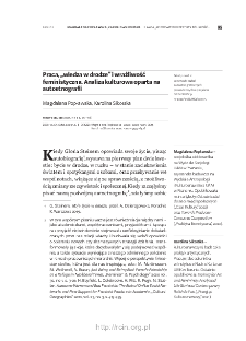 Praca, „wiedza w drodze” i wrażliwość feministyczna. Analiza kulturowa oparta naautoetnografii