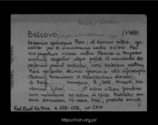 Bełkowo. Files of Bielsk district in the Middle Ages. Files of Historico-Geographical Dictionary of Masovia in the Middle Ages