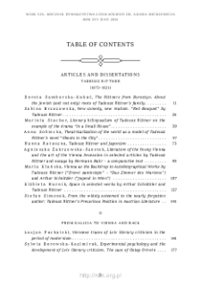 Wiek XIX, Rok XIV (LVI), 2021, Table of contents