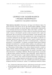 Leopold von Sacher-Masoch i pisarze młodopolscy. Tajemnice i paradoksy recepcji