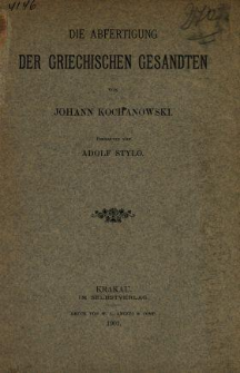 Die Abfertigung der griechischen Gesandten