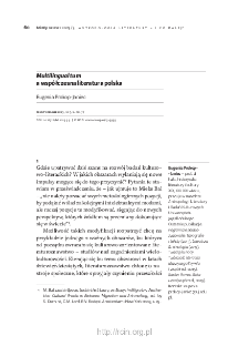 Multilingual turn a wsp&oacute;łczesna literatura polska