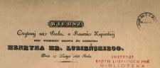 Wiersz czytany na Balu w Resursie Kupieckiéj przy wniesieniu zdrowia jéj dyrektora Henryka Hr. Łubieńskiego ; Dnia 27 lutego 1838 roku.