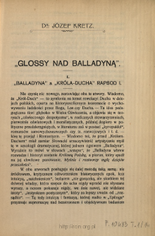 "Glossy nad Balladyną"