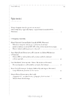 Napis Seria XXIX (2023), Spis treści