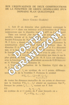 Sur l'&eacute;quivalence des deux constructions de la fonction de green g&eacute;n&eacute;ralis&eacute;e d'un domaine plan quelconque
