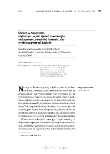 Śmiech w Auschwitz, czyli o tym, w jaki sposób psychologia może pomóc zrozumieć łamanie tabu w miejscu pamięci Zagłady