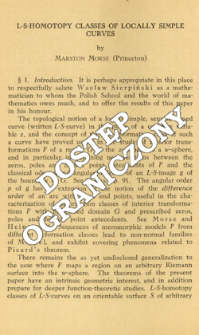 L-S-homotopy classes of locally simple curves